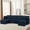 Blue-U, variant on ACMEASE 84” Chenille 3 Seats Sofa W/Movable Ottoman, Modern Fabric L-Shaped Couch with Soft Backrest, Upholstered Sectional Sofa with Armrest Pillows for Living Room, Office, Beige