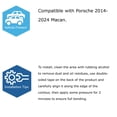 thumbnail image 3 of 3pc Glossy Blue Dashboard Gauge Surrrounding Ring Decoration Trim Kit For 2014-2022 Porsche Macan, 3 of 9
