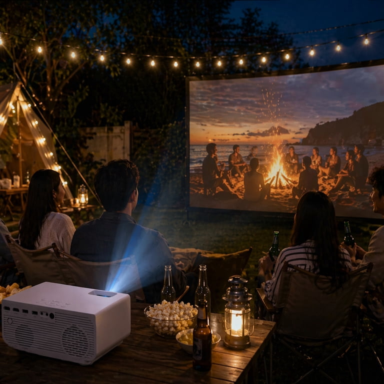 Groview 1080P Mini Projector with 5G WiFi and Bluetooth, 240 ANSI