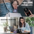 thumbnail image 4 of TECH CIRCLE For Apple iPhone 13 Pro Max PU Leather Protective Case with Card Pocket, Magnetic Detachable Walle Back Covert, Cash Slot, Anti-Scratch, Shock-Absorbent, Qi Wireless Compatible,Purple, 4 of 12