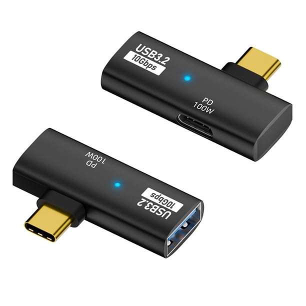 Adaptador Poihiom 2 en 1 USB C a USB 3.2 OTG con carga de 100 W