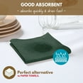 thumbnail image 2 of Native Fab 12 Pack Waffle Kitchen Dish Towels - 100% Cotton Absorbent Wash Cloths - Olive Green, 2 of 7