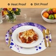 thumbnail image 4 of Spring Purple Wisteria Flowers Round 15 Inch Placemats Set of 8, Rustic Floral Branches HeatResistant Non Slip Place Mats for Dining Table, Wipeable Braided Kitchen Table Mats for Housewarming, 4 of 9