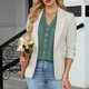 thumbnail image 5 of Eres Más Que una Camisa de Puntuación de Prueba Boho Top Manga Corta Cuello Redondo Blusa Suelta, Detalle de Encaje Color Sólido Desgaste de Verano Casual, Mezcla de Poliéster Spandex, 5 of 9