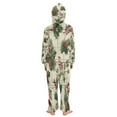 thumbnail image 3 of Soft Big Kids Onesie Pajamas Cozy Loose-Fit Jumpsuits for kids with Pockets for Christmas Lounge & Play Pine Boughs and Holly Pattern, 3 of 8