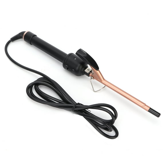 ESTINK Ceramic Barrel Curler, Small Curling Wand, Thin Curling Iron Wand Small Curling Wand Ceramic Barrel Hair Curler 9mm 110‑240V