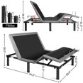 thumbnail image 2 of Costway Queen Adjustable Bed Base Steel Frame Remote Motorized Head &Foot W/Cover, 2 of 10