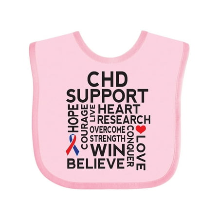 

Inktastic CHD Awareness Heart Defect Gift Baby Boy or Baby Girl Bib