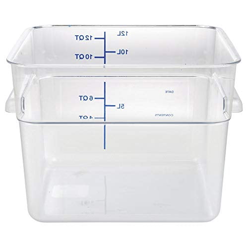 Choice 12 Qt. Clear Square Polycarbonate Food Storage Container