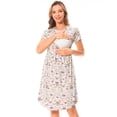 thumbnail image 5 of Bearsland&nbsp;Female Short Sleeve Midi&nbsp;Maternity&nbsp;Nursing&nbsp;Dress Casual Pocket Dress, 5 of 7