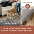 thumbnail image 2 of nuLOOM Gemma SpinClean Machine Washable Transitional Floral Area Rug, 9' x 12', Gemma Light Beige, 2 of 9