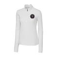 thumbnail image 2 of Women's Cutter & Buck  White Inter Miami CF Traverse Stretch Eco Quarter-Zip Top, 2 of 3