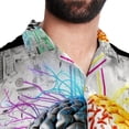 thumbnail image 5 of Mathematical Engineering Men's Short Sleeve Poplin Shirts, Casual Printed Button Down Tops for Summer Beach, Unisex with Spread Collar, 5 of 6
