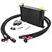 thumbnail image 3 of PIT66 25 ROW 10AN Engine Transmission Aluminum Oil Cooler Kit + Oil Cooler Sandwich Plate Fit Compatible with LS1 LS2 LS3, 3 of 4