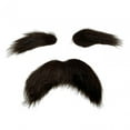thumbnail image 4 of Runquan 3X Eyebrows Kits DIY Makeup Decor Self Adhesive Fake Mustache Set Fake Beard for 3 Pcs, 4 of 8