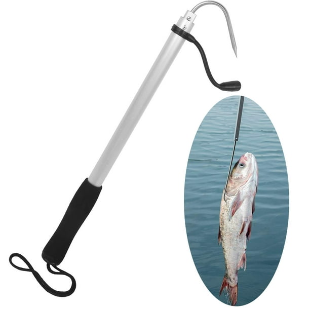 Lyumo Adjustable Stainless Steel Aluminum Eva Spear Hook Telescopic Sea Fishing Gaff With String Ice Spear Hook Tackle Fishing Gear Type B (Medium Siz