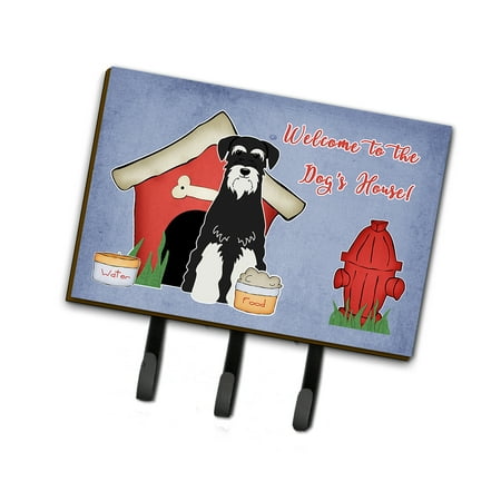 

Carolines Treasures BB2787TH68 Dog House Collection Standard Schnauzer Salt and Pepper Leash or Key Holder Triple