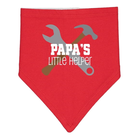 Inktastic Papa Little Helper Baby Bandana Bib