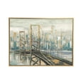 thumbnail image 3 of DecMode Indoor Light Brown Canvas Traditional City Framed Wall Art, 3 of 5