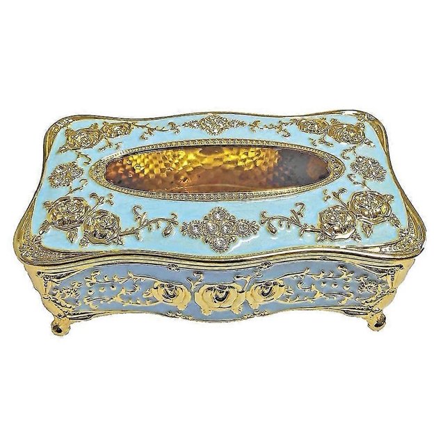 Rhinestone Tissue Box Holder,Luxurious European Style Rose Tissue Box Cover for edroom,Office,Bathro