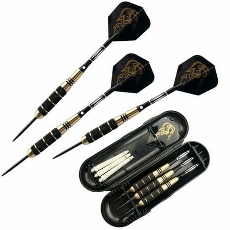 Fit Flight Shafts Spinning 21g 3PCS TUNGSTEN Steel Tip Darts, Darts Sets- Stems, Shafts, Barrels, Flights + free Case+ Extra 3 Shafts Games ()