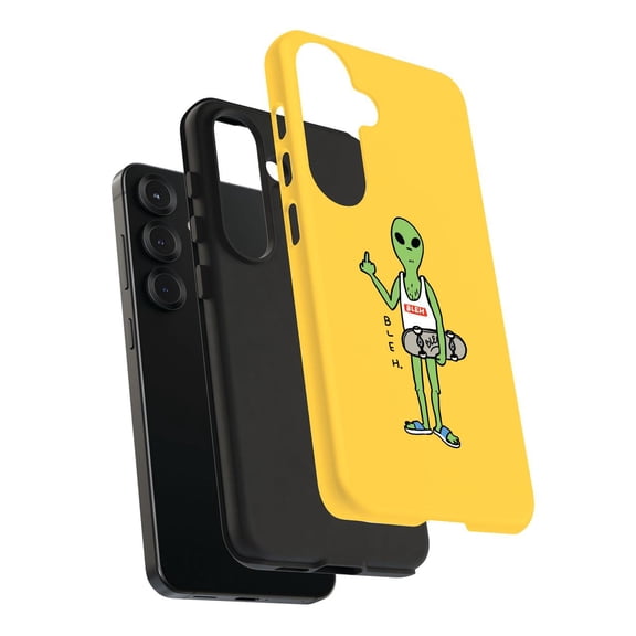 For Samsung Galaxy S20 FE, Dual-Layer, Bleh Alien Yel Print, USA