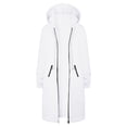 thumbnail image 5 of ASEIDFNSA Women's Winter Thickening Jacket 2023 Solid Elegant Zipper Hooded Coat Outwear With Pocket Sweatshirts Clothing L White, 5 of 5