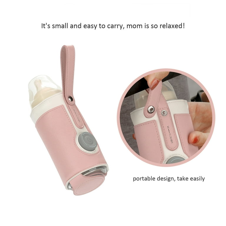 Lionelo Thermup Go Pink Baby — portable bottle warmer