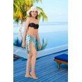 thumbnail image 2 of HAPPY BAY Women's Pareo Swimwear Bikini Beach Wrap Sarong One Size Blue, Palm Tree, 2 of 5