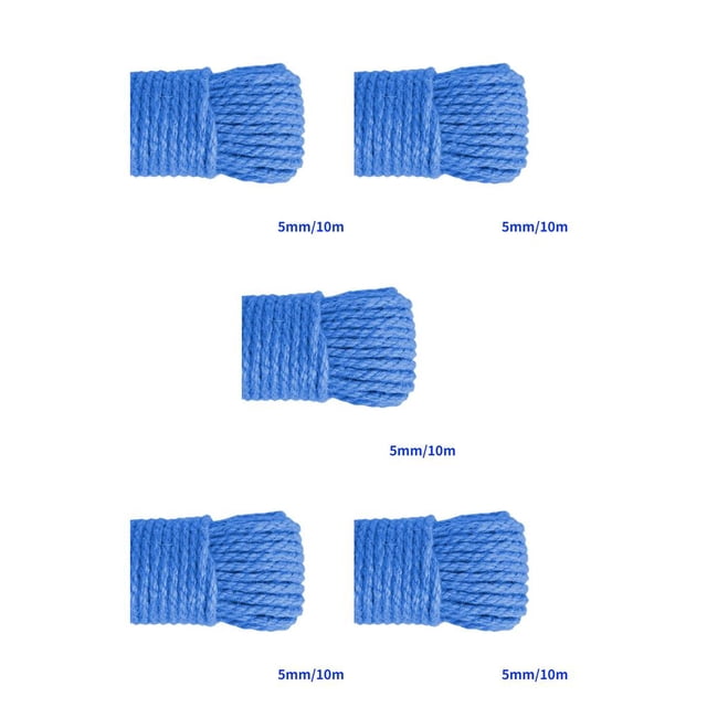 Langgg Color Hemp Rope Roll Making Tool 100 Cotton rope colorful twine macrame cord string thread Handmade String accessory DIY cord Royal blue 5mm x 10m 5Set