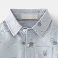 thumbnail image 5 of RFQWOVSR Boys' Long Sleeve Cotton Shirt with Print for School Wear, 5 of 5