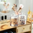 thumbnail image 3 of Yayeee 4 Pack Qtip Holder Bathroom Cotton Swab Canister with Lid Clear Dispenser Set, White Cute Cat, 3 of 6
