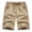 Khaki, variant on Paiwinds Men's Casual Shorts with Multiple Pockets Solid Color Drawstring Waist Outdoor Beach Pants Breathable Lightweight Summer Shorts for Home Hiking