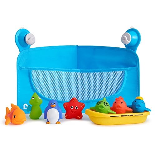 Munchkin Ocean Friends Juguete de baño y conjunto de almacenamiento, Multi, 6 piezas Set