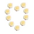 thumbnail image 3 of 10 Piezas Artificiales Rosas Cabezas Flores Casas Decoraciónes Casamieto champán, 3 of 5