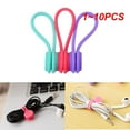 thumbnail image 2 of 1~10PCS Cable Organizer Soft Silicone Magnetic Cable Winder Cord Earphone Storage Holder Clips Cable Winder For Earphone Data Style D 1pc, 2 of 6