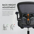 SmileMart Mid Back Adjustable Office Chair with Flip Up Armrests, Dark