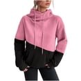 thumbnail image 2 of Ashirexll Hoodies for Women, Womens Hoodies Pullover, Ladies' Matching Color Long Sleeve Pocket Drawstring Hooded Sweatshirts for Fall, 2 of 7