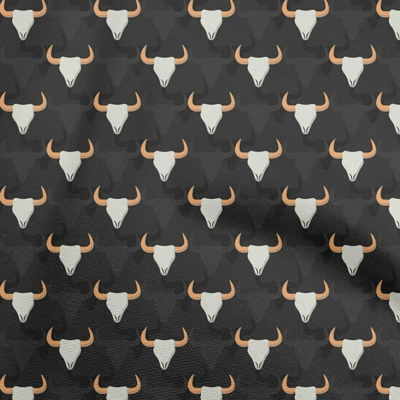 oneOone Cotton Poplin Brown Fabric Cowboy Fabric For Sewing Printed Craft Fabric By The Yard 42 Inch Wide