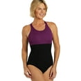 thumbnail image 5 of Sporti Textured Chlorine Resistant One Piece Slimsuit, High Cut, Soft Cup (Women’s), 5 of 12