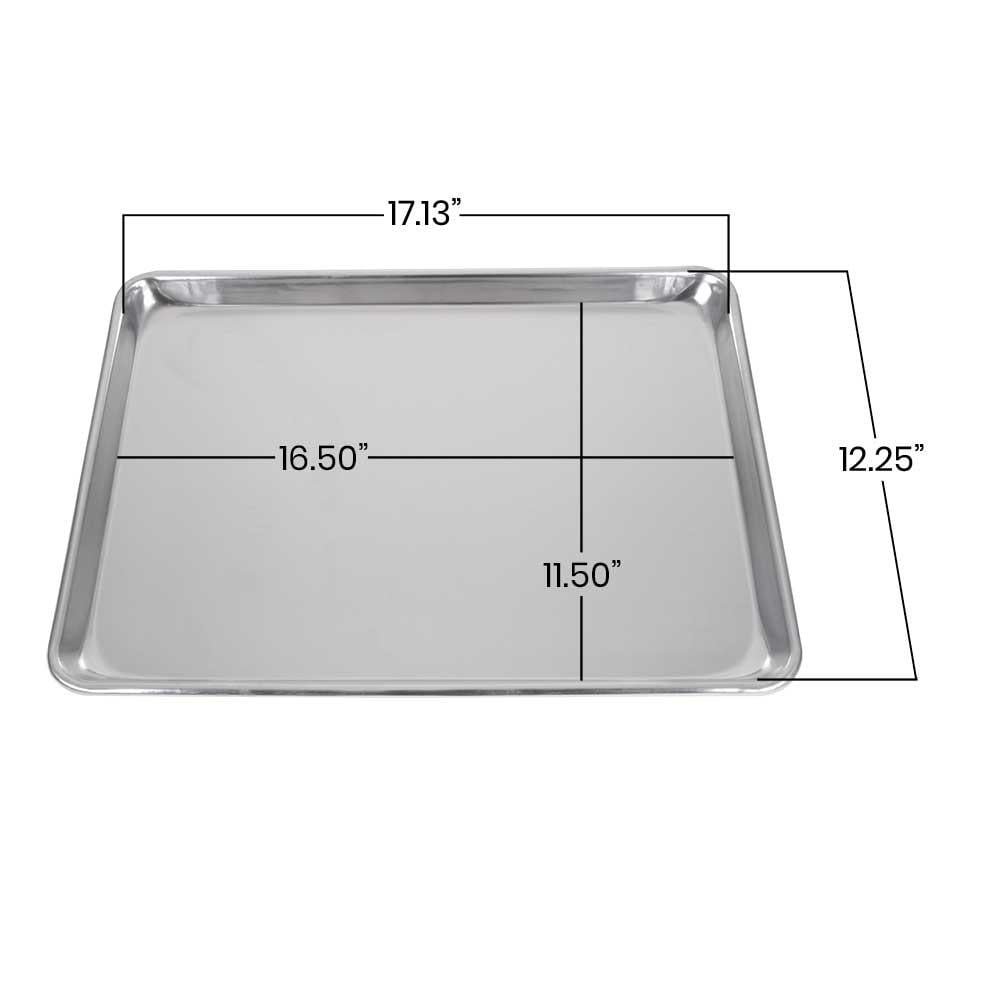Crestware Kitchen Baking Two-Thirds Size Aluminum Sheet Pan 15" x 21" x 1
