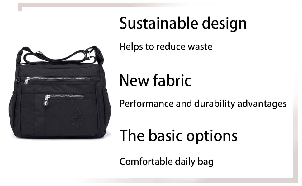 MINTEGRA Crossbody Bag for Women Nylon Waterproof Shoulder Purse Messenger Bag Lightweight Pocketbooks