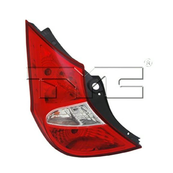 KAI New CAPA Certified Standard Replacement Driver Side Tail Light Assembly, Fits 2012-2017 Hyundai Accent Hatchback