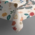 thumbnail image 3 of Beige Butterfly Flower Pattern Rectangle Tablecloth 60"x84",Waterproof Polyester Rectangle Table Cloth, Wipeable Spillproof Polyester Tablecloth for Dining, Camping, Indoor and Outdoor, 3 of 5