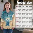 thumbnail image 7 of COEQINE Girls Quarter Zip Sweatshirt Pullover, Loose Fit Long Sleeve Fall Tops with Collar, Soft Polyester Fashion Top for Ages 5-6 Machine Washable, Sea Turtle Beach, 7 of 7