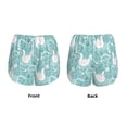 thumbnail image 5 of Lsque Swan And Flowers4 Printed Women's Running Shorts with Liner Pockets,Elastic Quick Dry Workout Athletic Gym Yoga Shorts,Womens High Waist Shorts-Small, 5 of 9