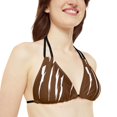 thumbnail image 4 of Effete Feline Claw Marks Scratch Strappy Triangle Bikini Top (AOP), 4 of 4