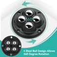 thumbnail image 4 of Cateissary 12 unids/set ruedas para electrodomésticos Fácil instalación movimiento silencioso alta capacidad de carga amplia aplicación Conjuntos de muebles de sala de estar negro, 4 of 6