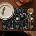 thumbnail image 5 of Occult Halloween Pattern Summer Placemats Table Placemats Set Of 4-Linen Kitchen Washable Placemats Table Mats 11.8"x17.7" Non-Slip Heat Resistant, 5 of 6