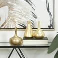thumbnail image 2 of CosmoLiving by Cosmopolitan 5"W, 8"H Gold Aluminum Metal Vase with Varying Shapes, Set of 3, 2 of 14